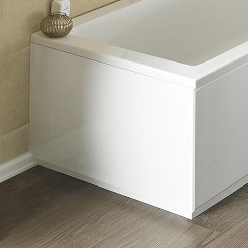 Drench High Gloss White Wooden Bath End Panel & Plinth - 750mm